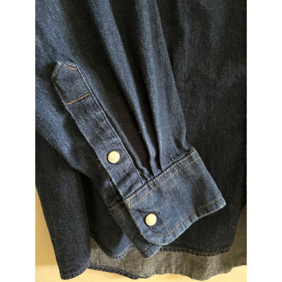 Big Ben pearl snap denim button-down size large men’s - Picture 5 of 6